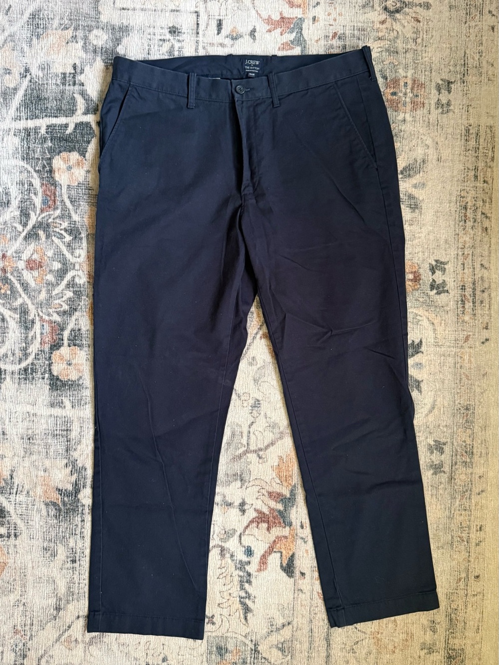 J. Crew Men's Dark Navy Straight-Leg Chinos